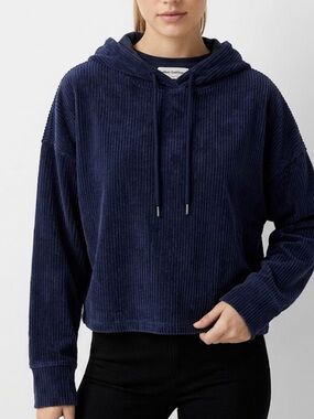 Avia Navy Corduroy Hooded Pullover